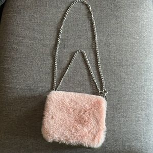 Italian brand “O Bag”Olive Green and Pink Fur